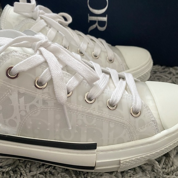 Dior low top sneaker- white Dior oblique canvas - Picture 4 of 8